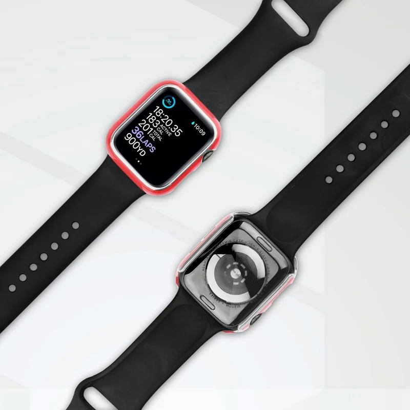 Apple Watch Ultra Plastik Hülle mit Hülle und Gehärtetes Glas