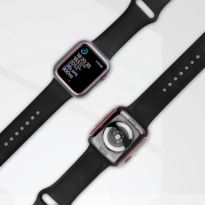 Apple Watch Ultra Plastik Hülle mit Hülle und Gehärtetes Glas