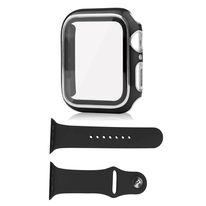 Apple Watch Series 8 (45mm) / Apple Watch Series 7 45mm Plastik Hülle mit Hülle und Gehärtetes Glas