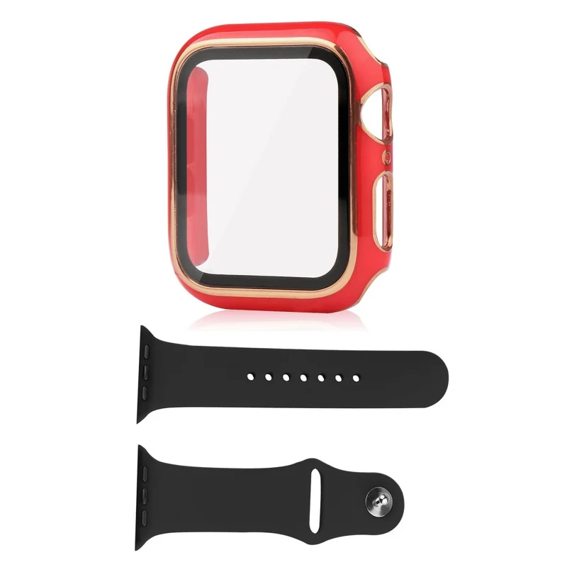 Apple Watch Series 8 (45mm) / Apple Watch Series 7 45mm Plastik Hülle mit Hülle und Gehärtetes Glas