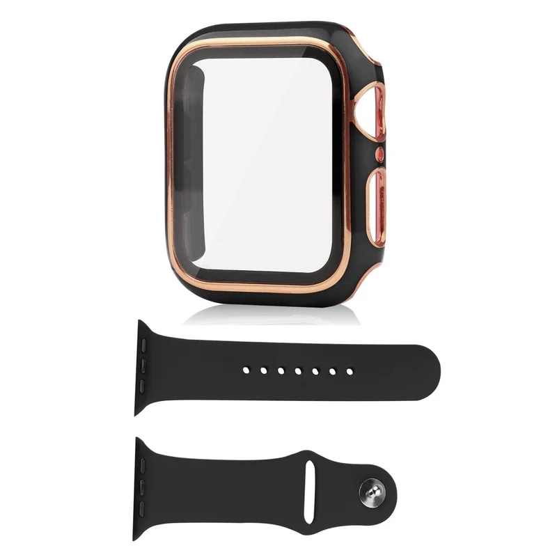 Apple Watch Series 8 (45mm) / Apple Watch Series 7 45mm Plastik Hülle mit Hülle und Gehärtetes Glas