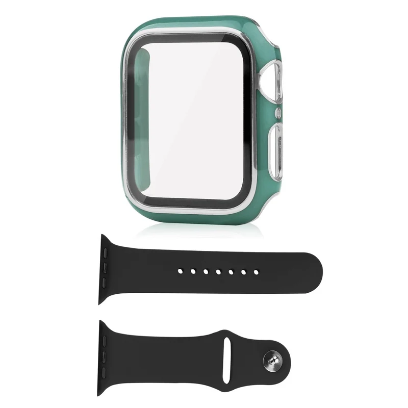 Apple Watch Series 8 (45mm) / Apple Watch Series 7 45mm Plastik Hülle mit Hülle und Gehärtetes Glas