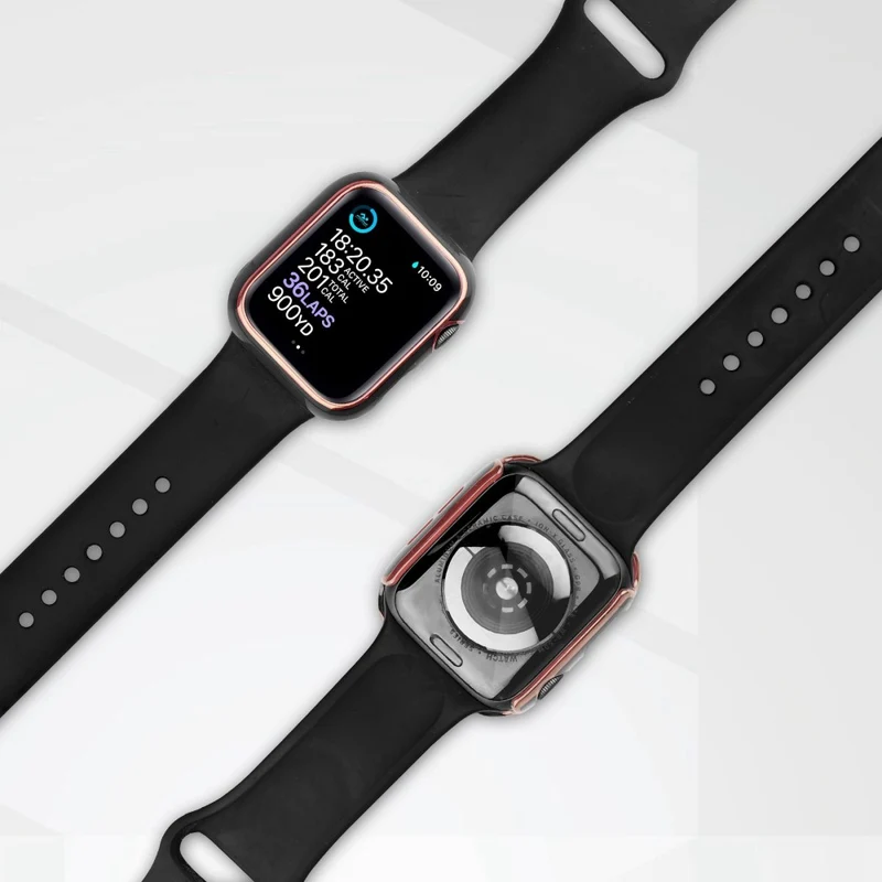 Apple Watch Series 8 (45mm) / Apple Watch Series 7 45mm Plastik Hülle mit Hülle und Gehärtetes Glas