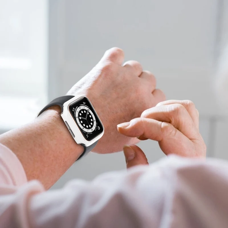 Apple Watch Series 8 (45mm) / Apple Watch Series 7 45mm Plastik Hülle mit Hülle und Gehärtetes Glas