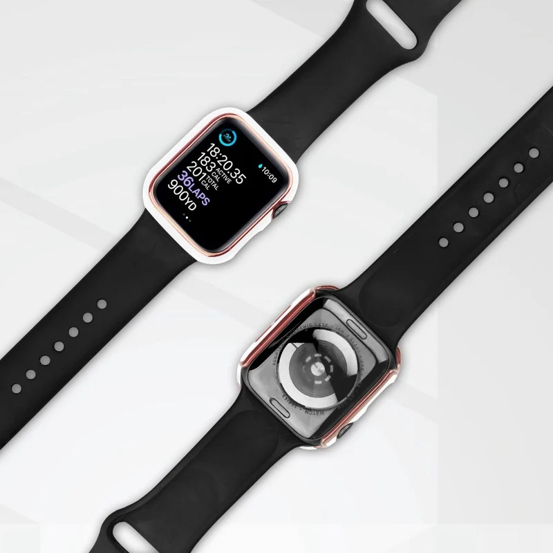 Apple Watch Series 8 (45mm) / Apple Watch Series 7 45mm Plastik Hülle mit Hülle und Gehärtetes Glas
