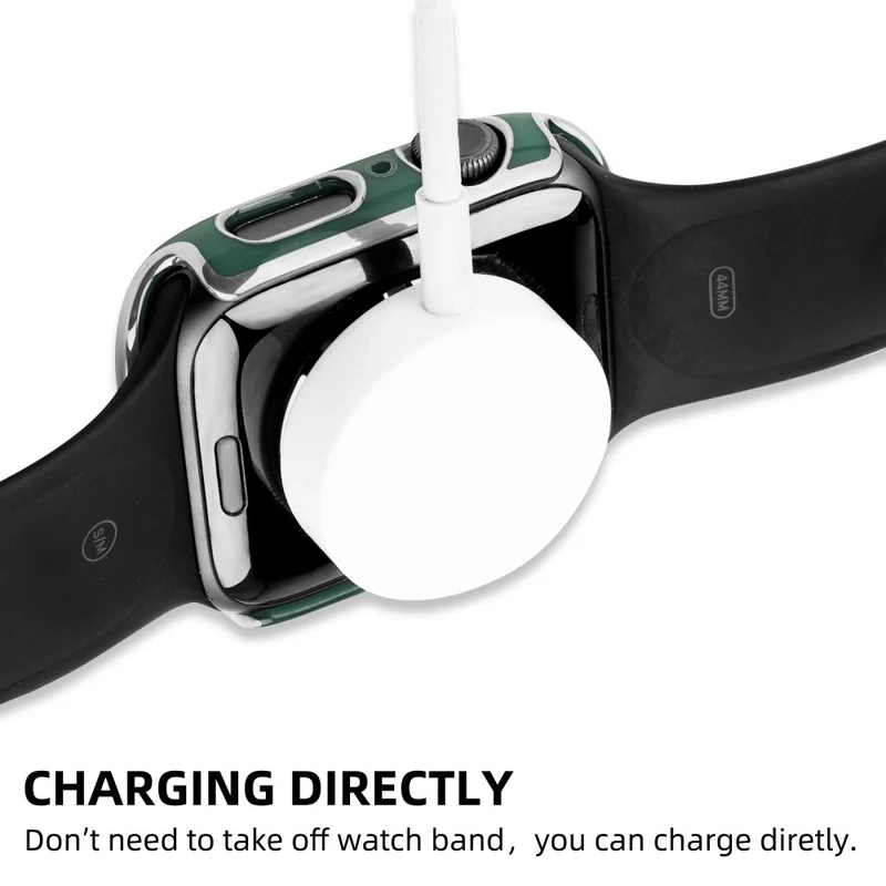Apple Watch Series 8 (45mm) / Apple Watch Series 7 45mm Plastik Hülle mit Hülle und Gehärtetes Glas