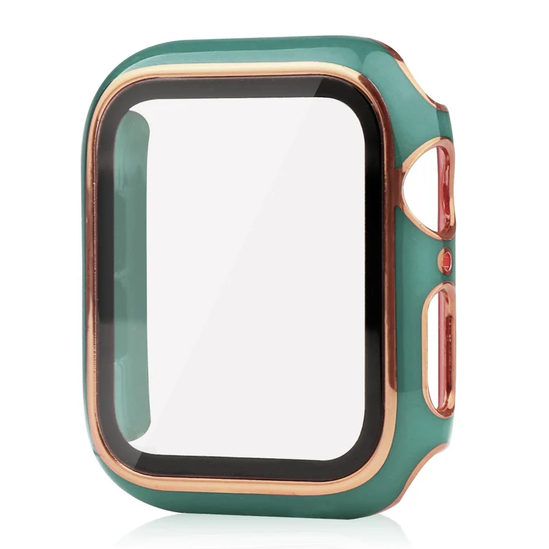 Apple Watch Series 8 (45mm) / Apple Watch Series 7 45mm Plastik Hülle mit Hülle und Gehärtetes Glas