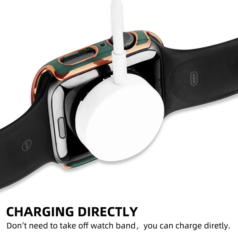 Apple Watch Series 8 (45mm) / Apple Watch Series 7 45mm Plastik Hülle mit Hülle und Gehärtetes Glas