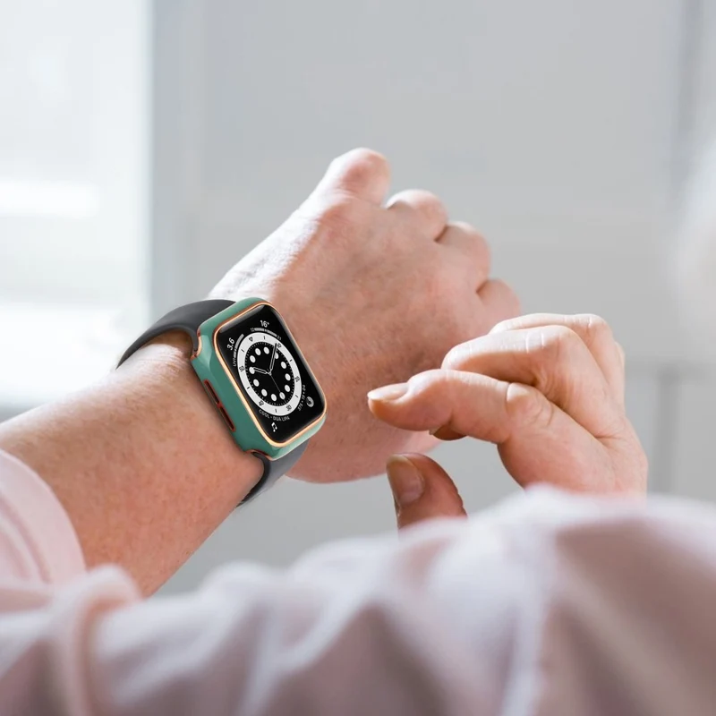 Apple Watch Series 8 (45mm) / Apple Watch Series 7 45mm Plastik Hülle mit Hülle und Gehärtetes Glas