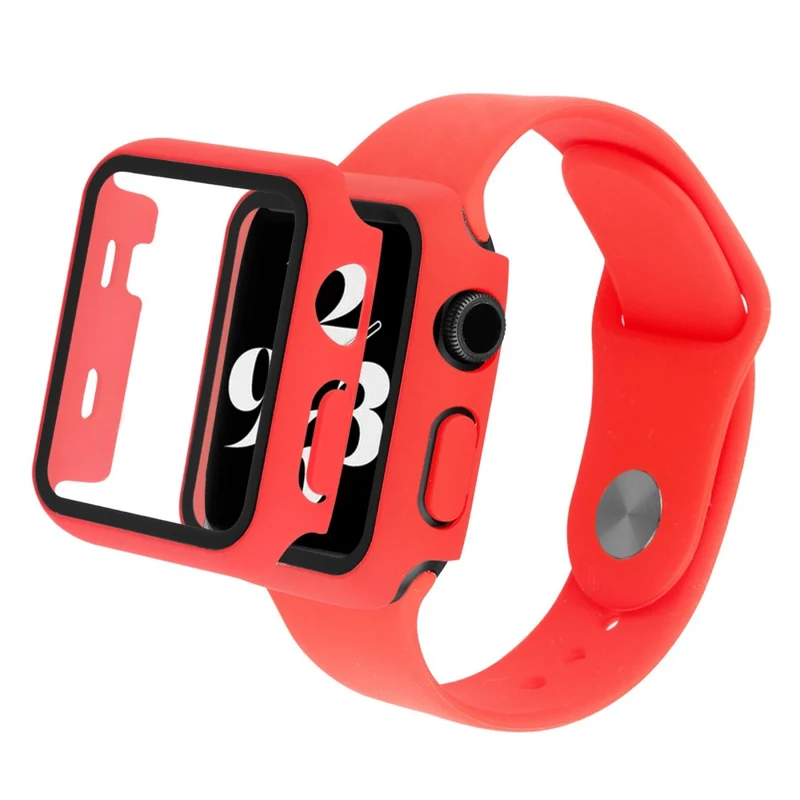 Apple Watch Series 8 (41mm) / Apple Watch Series 7 41mm Plastik armband mit Hülle und Gehärtetes Glas