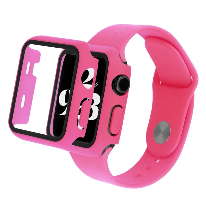 Apple Watch Series 8 (41mm) / Apple Watch Series 7 41mm Plastik armband mit Hülle und Gehärtetes Glas