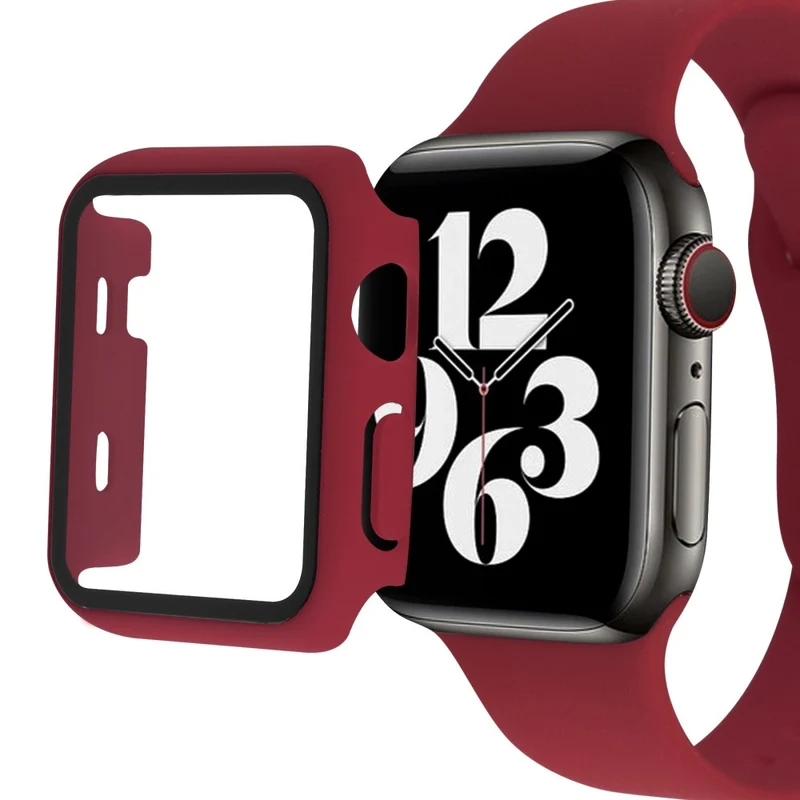 Apple Watch Series 8 (41mm) / Apple Watch Series 7 41mm Plastik armband mit Hülle und Gehärtetes Glas