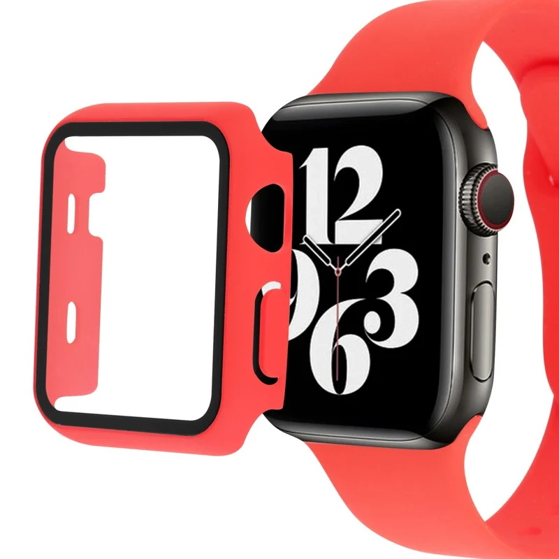 Apple Watch Series 8 (41mm) / Apple Watch Series 7 41mm Plastik armband mit Hülle und Gehärtetes Glas