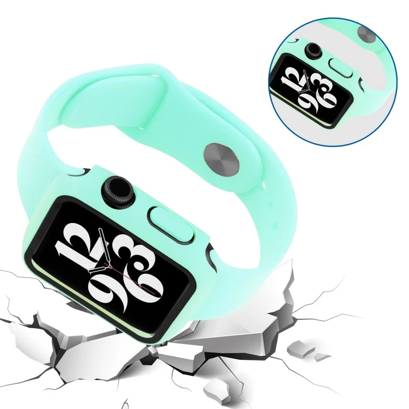 Apple Watch Series 8 (41mm) / Apple Watch Series 7 41mm Plastik armband mit Hülle und Gehärtetes Glas