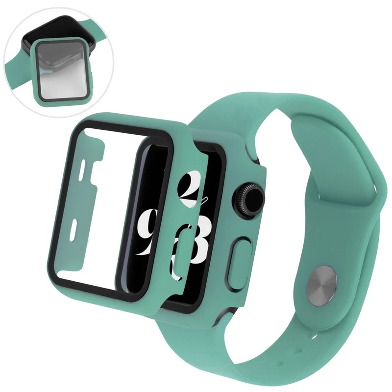 Apple Watch Series 8 (41mm) / Apple Watch Series 7 41mm Plastik armband mit Hülle und Gehärtetes Glas