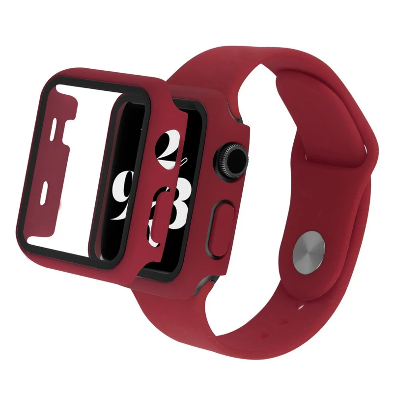 Apple Watch Series 8 (45mm) / Apple Watch Series 7 45mm Plastik armband mit Hülle und Gehärtetes Glas