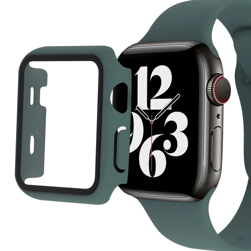 Apple Watch Series 8 (45mm) / Apple Watch Series 7 45mm Plastik armband mit Hülle und Gehärtetes Glas