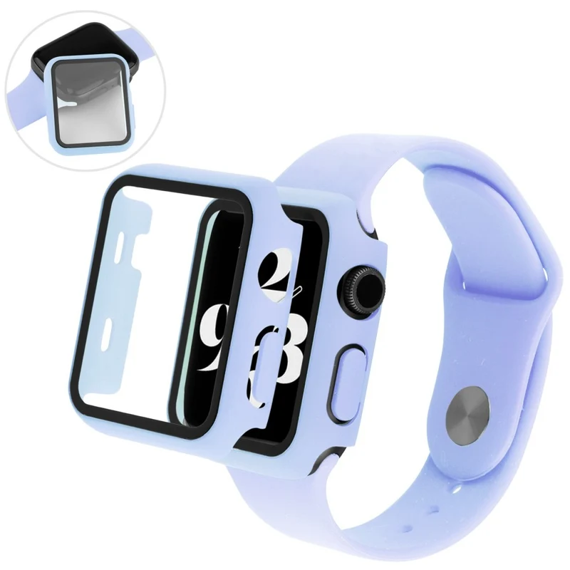 Apple Watch Series 8 (45mm) / Apple Watch Series 7 45mm Plastik armband mit Hülle und Gehärtetes Glas