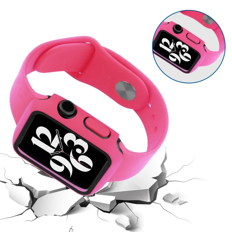 Apple Watch Series 8 (45mm) / Apple Watch Series 7 45mm Plastik armband mit Hülle und Gehärtetes Glas
