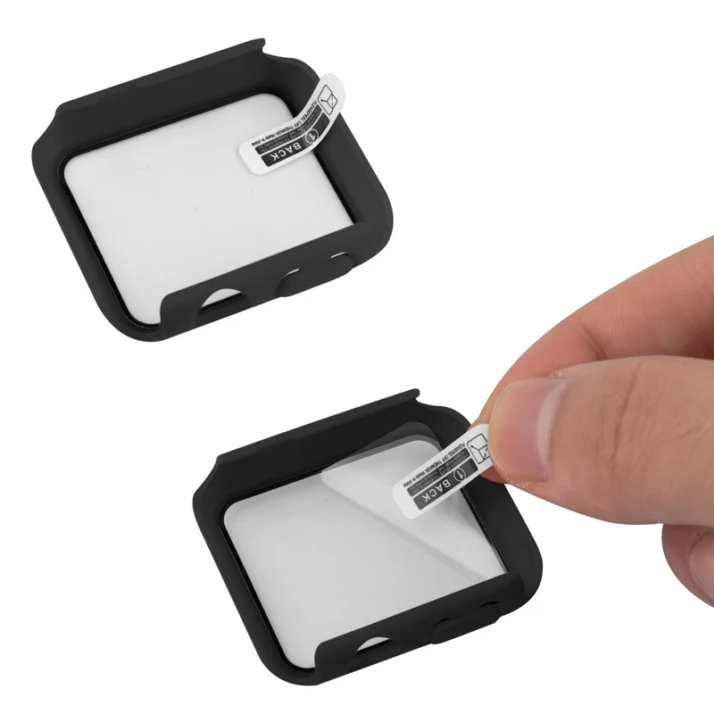 Universell Apple Plastik armband mit Hülle und Gehärtetes Glas