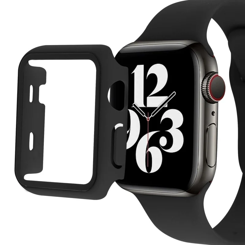 Universell Apple Plastik armband mit Hülle und Gehärtetes Glas