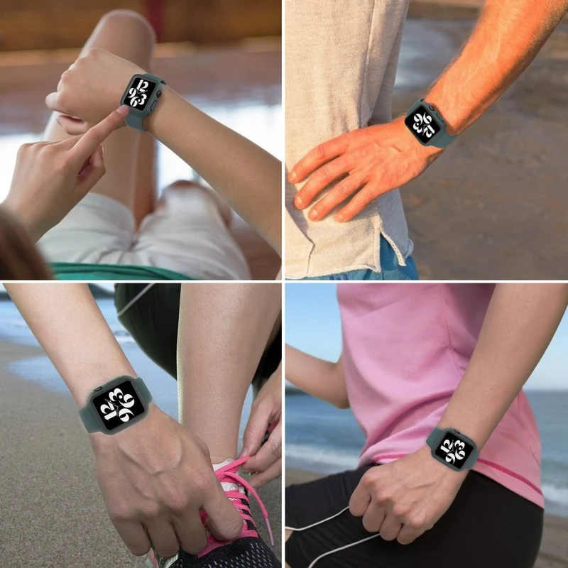 Universell Apple Plastik armband mit Hülle und Gehärtetes Glas