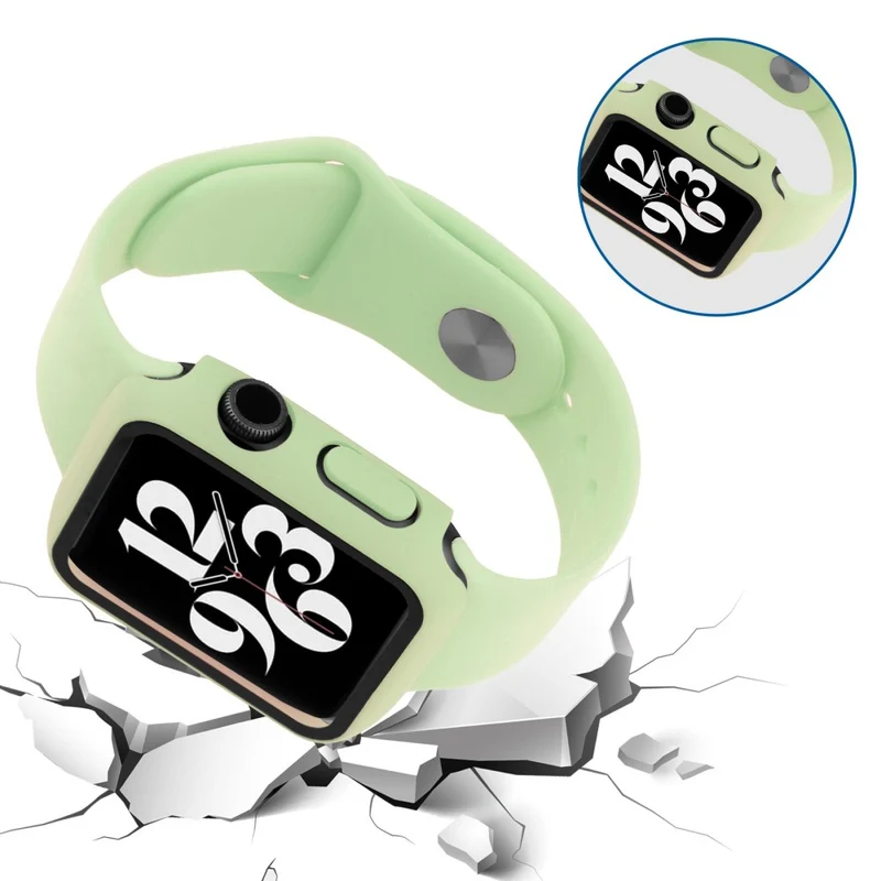 Universell Apple Plastik armband mit Hülle und Gehärtetes Glas