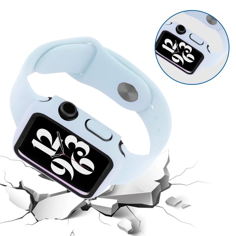 Universell Apple Plastik armband mit Hülle und Gehärtetes Glas
