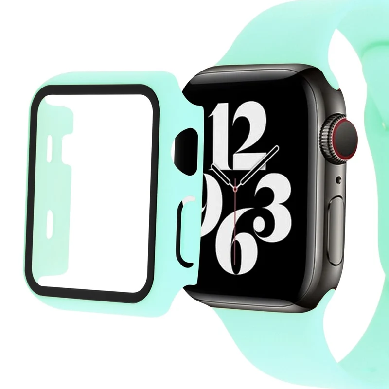 Universell Apple Plastik armband mit Hülle und Gehärtetes Glas