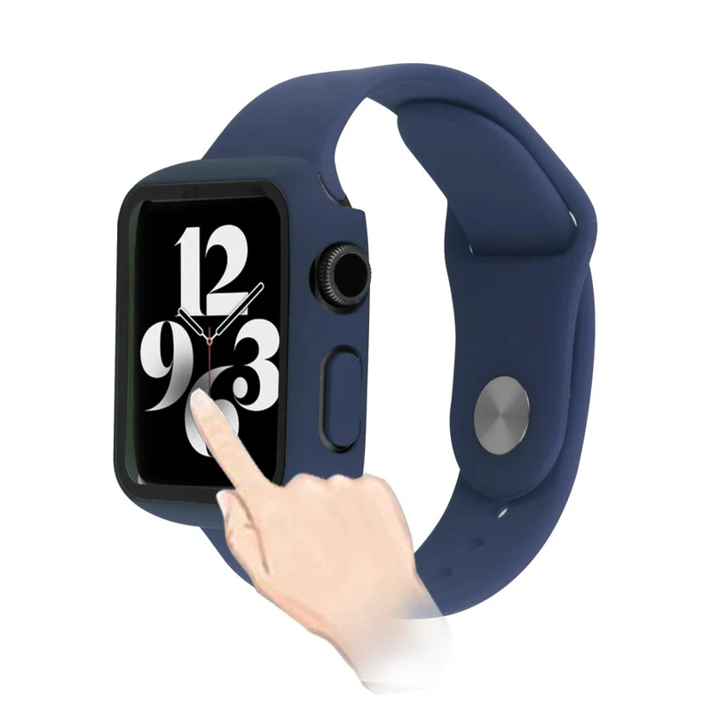 Universell Apple Plastik armband mit Hülle und Gehärtetes Glas