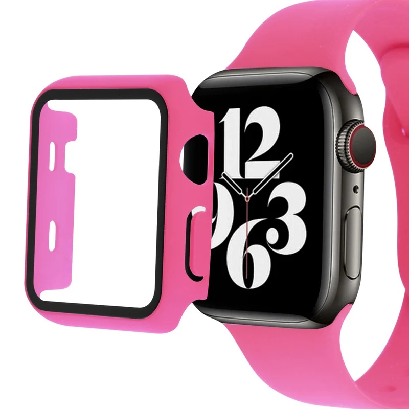 Universell Apple Plastik armband mit Hülle und Gehärtetes Glas