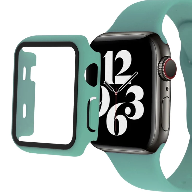 Universell Apple Plastik armband mit Hülle und Gehärtetes Glas