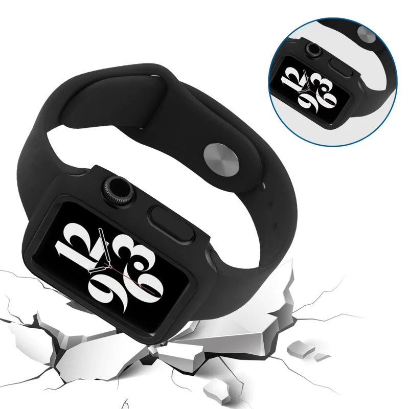 Universell Apple Plastik armband mit Hülle und Gehärtetes Glas