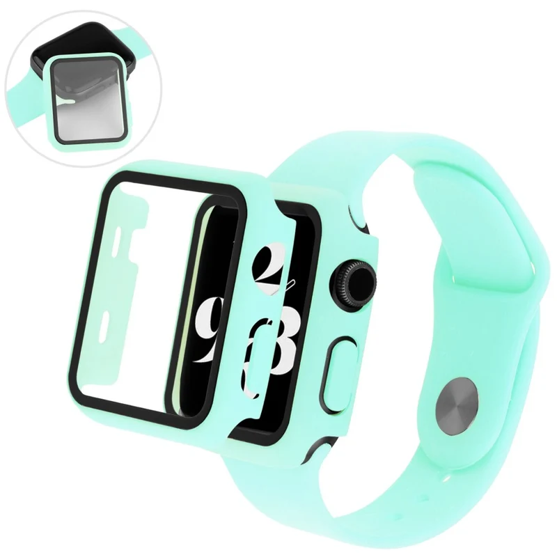 Universell Apple Plastik armband mit Hülle und Gehärtetes Glas