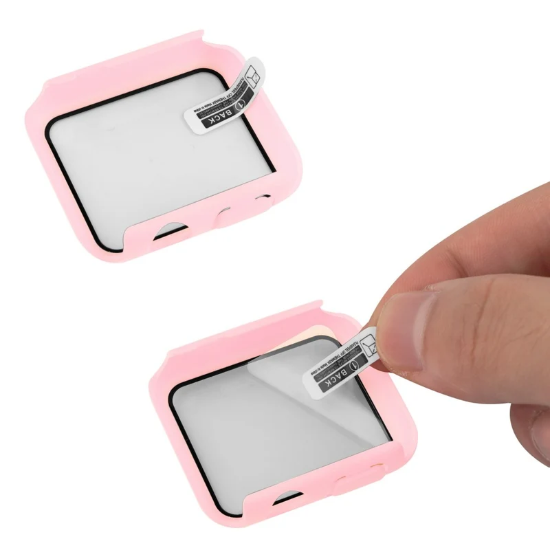 Universell Apple Plastik armband mit Hülle und Gehärtetes Glas