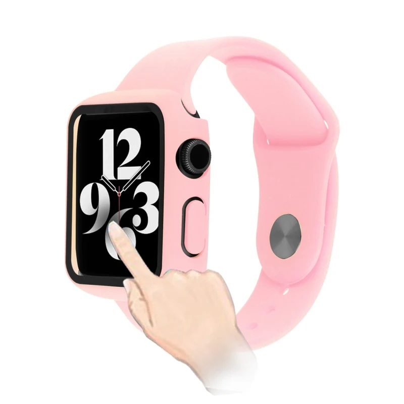 Apple Watch Ultra Plastik armband mit Hülle und Gehärtetes Glas