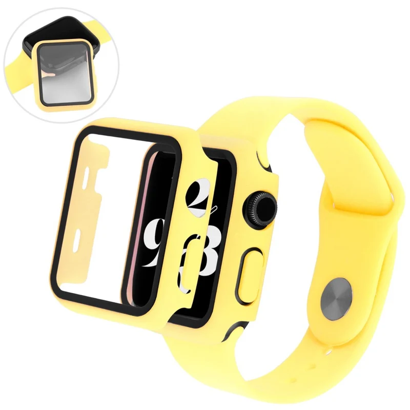 Apple Watch Ultra Plastik armband mit Hülle und Gehärtetes Glas