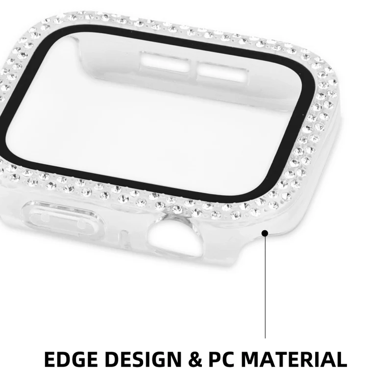 Apple Watch Series 8 (41mm) / Apple Watch Series 7 41mm Plastik Hülle mit armband und Gehärtetes Glas