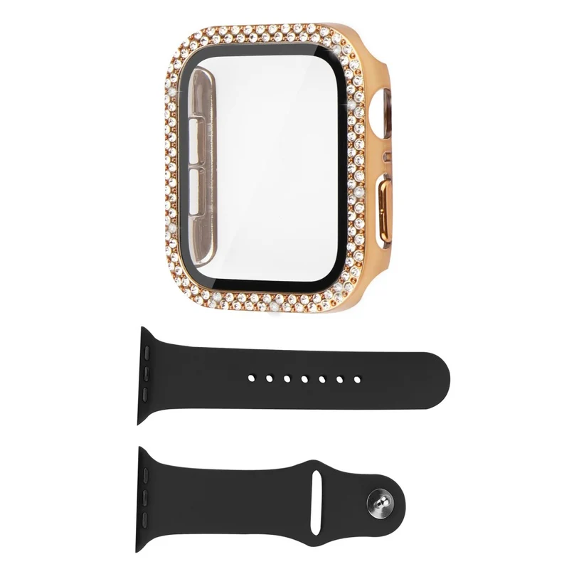 Apple Watch Series 8 (41mm) / Apple Watch Series 7 41mm Plastik Hülle mit armband und Gehärtetes Glas