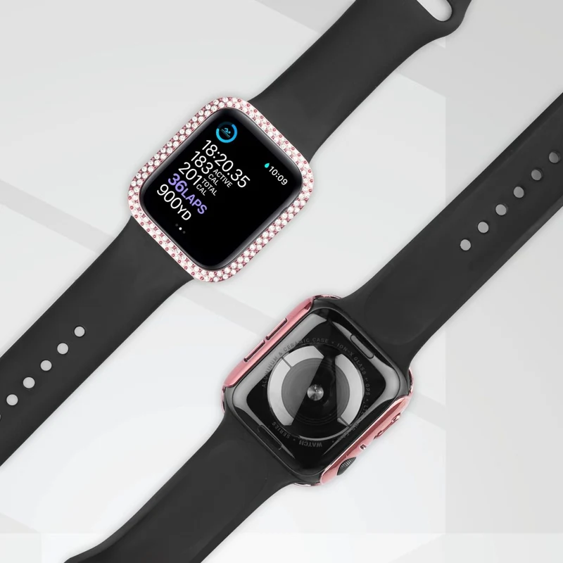Apple Watch Series 8 (45mm) / Apple Watch Series 7 45mm Plastik Hülle mit armband und Gehärtetes Glas