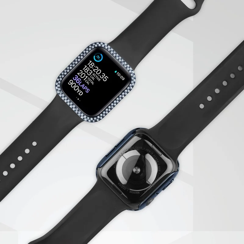 Apple Watch Series 8 (45mm) / Apple Watch Series 7 45mm Plastik Hülle mit armband und Gehärtetes Glas
