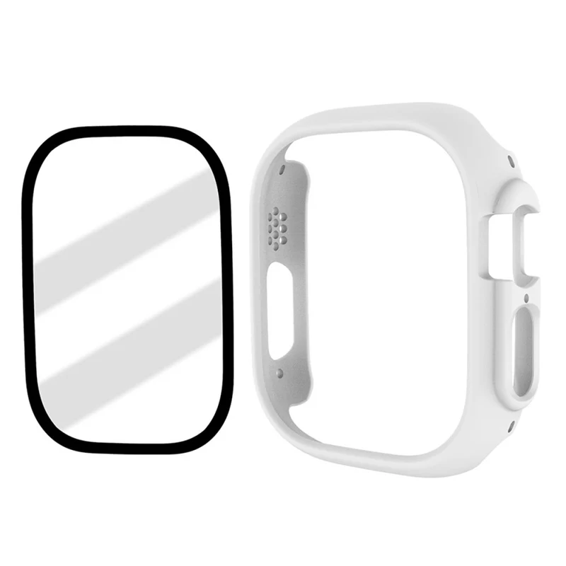 Apple Watch Ultra Plastik Hülle mit Displayschutz und Gehärtetes Glas