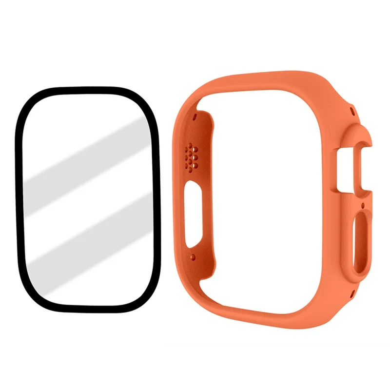 Apple Watch Ultra Plastik Hülle mit Displayschutz und Gehärtetes Glas