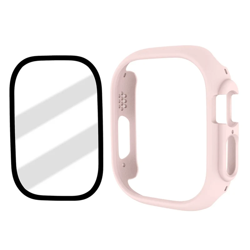 Apple Watch Ultra Plastik Hülle mit Displayschutz und Gehärtetes Glas