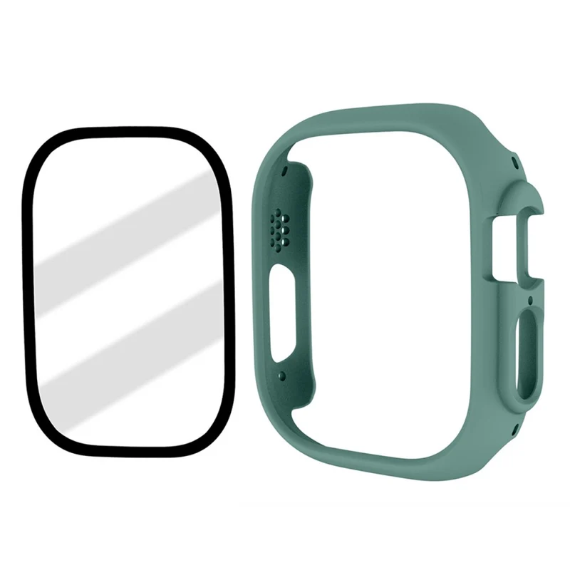 Apple Watch Ultra Plastik Hülle mit Displayschutz und Gehärtetes Glas