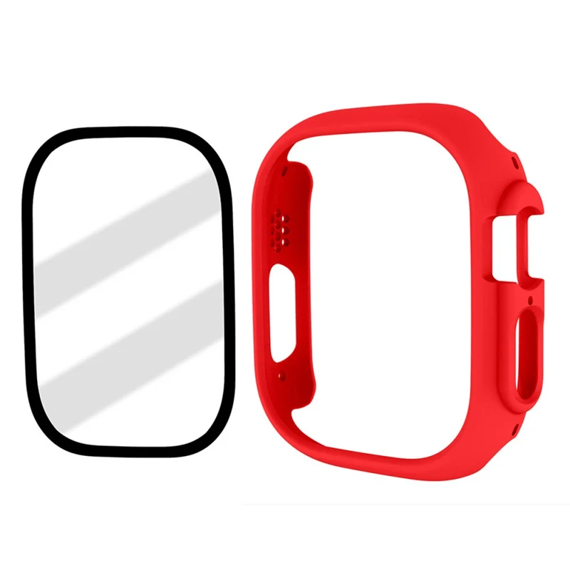 Apple Watch Ultra Plastik Hülle mit Displayschutz und Gehärtetes Glas