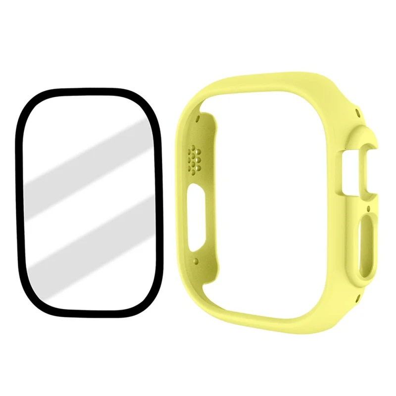 Apple Watch Ultra Plastik Hülle mit Displayschutz und Gehärtetes Glas