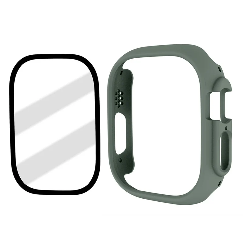 Apple Watch Ultra Plastik Hülle mit Displayschutz und Gehärtetes Glas