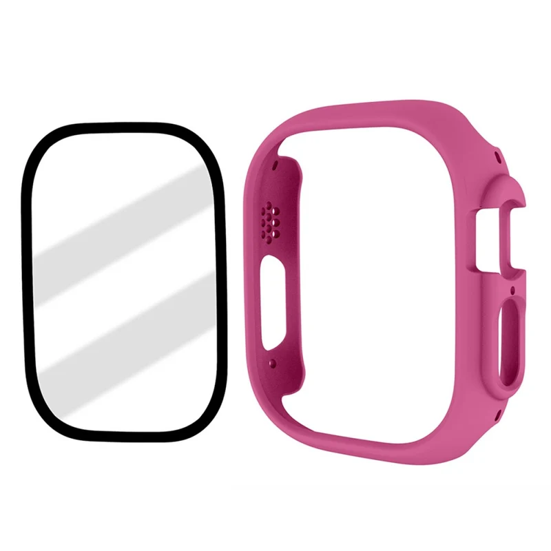 Apple Watch Ultra Plastik Hülle mit Displayschutz und Gehärtetes Glas
