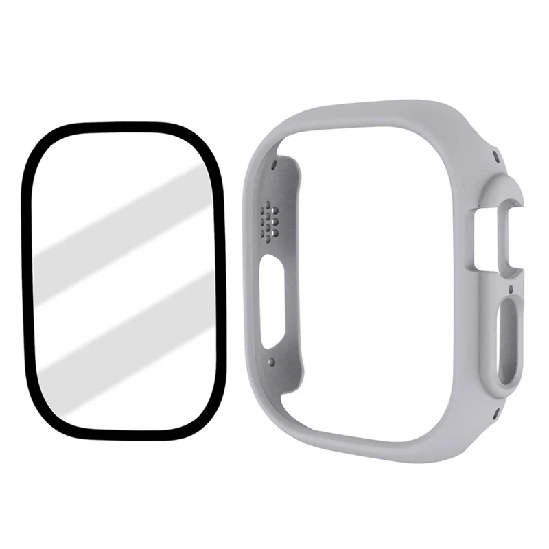 Apple Watch Ultra Plastik Hülle mit Displayschutz und Gehärtetes Glas